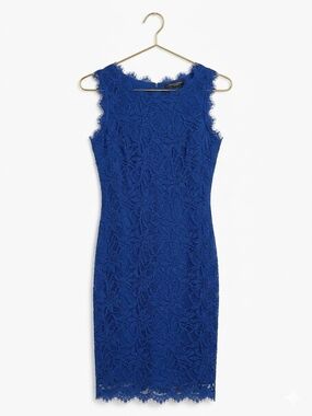 Jump Cobalt Blue Lace Midi Dress
